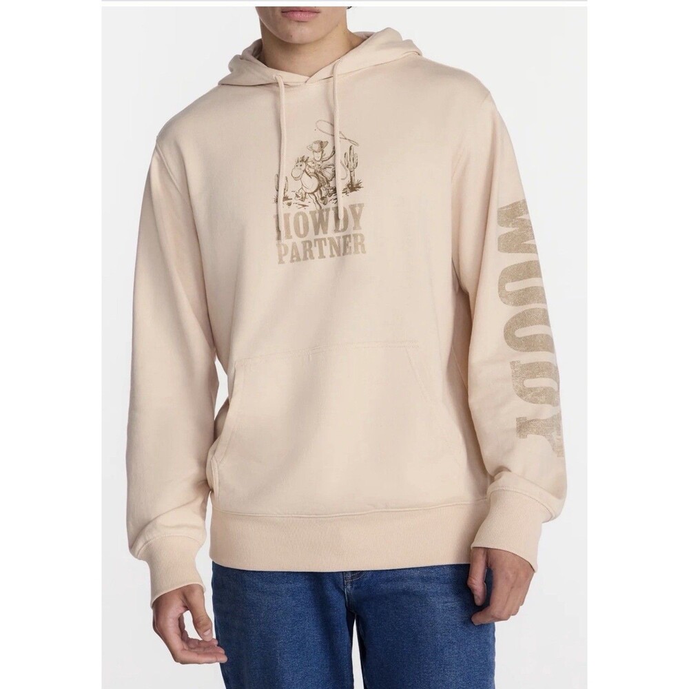 Toy Story Men's hoodie big men Graphic French Terry Fleece Hoodie beige 3xL